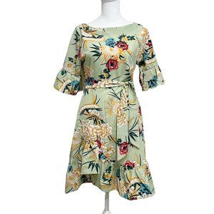Women Asymmetrical Floral Mini Dress